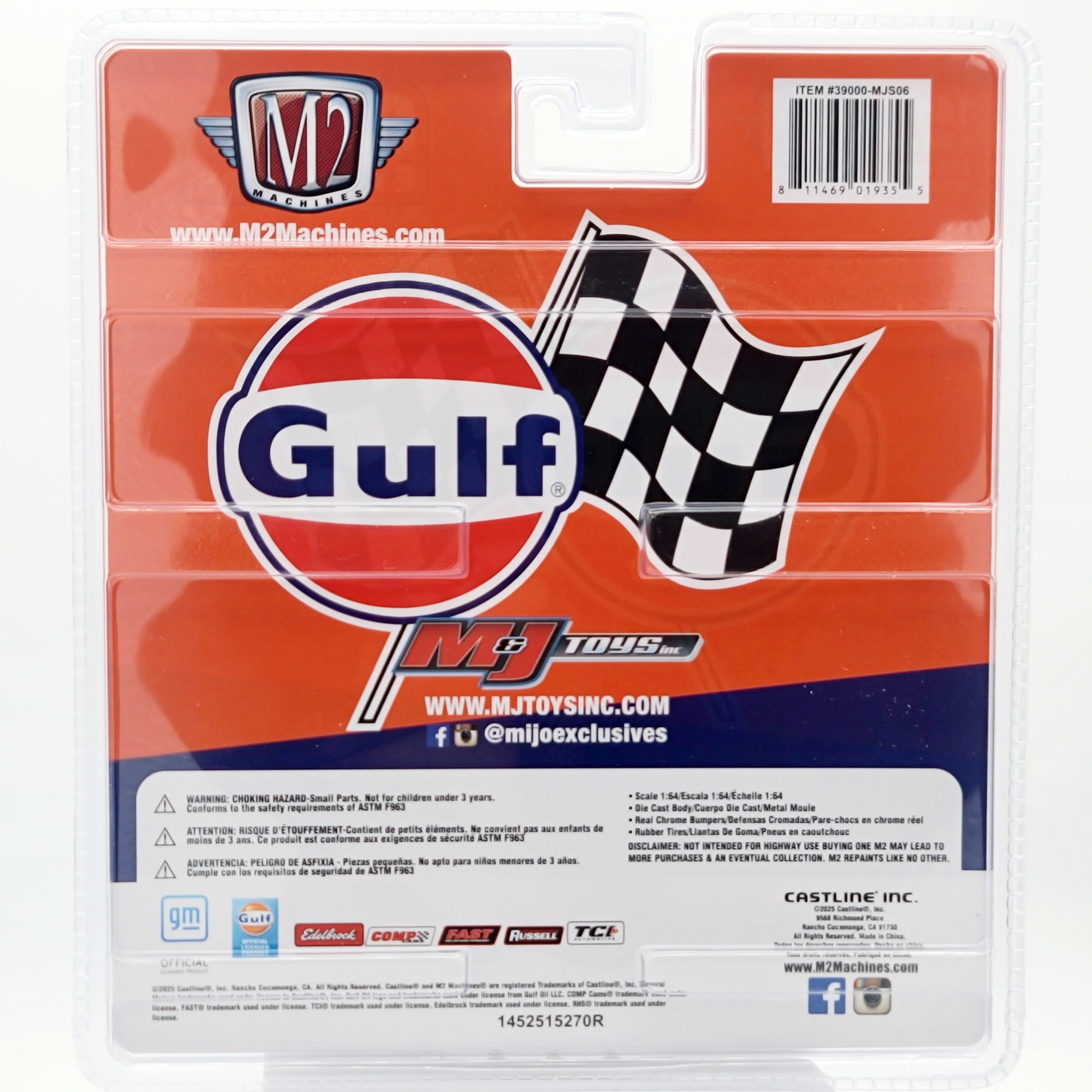 M2 Machines '73 Chevrolet Cheyenne Super 30 Dually Pickup - 1:64, Gulf Oil (2025 MiJo Exclusives - Limited Edition)
